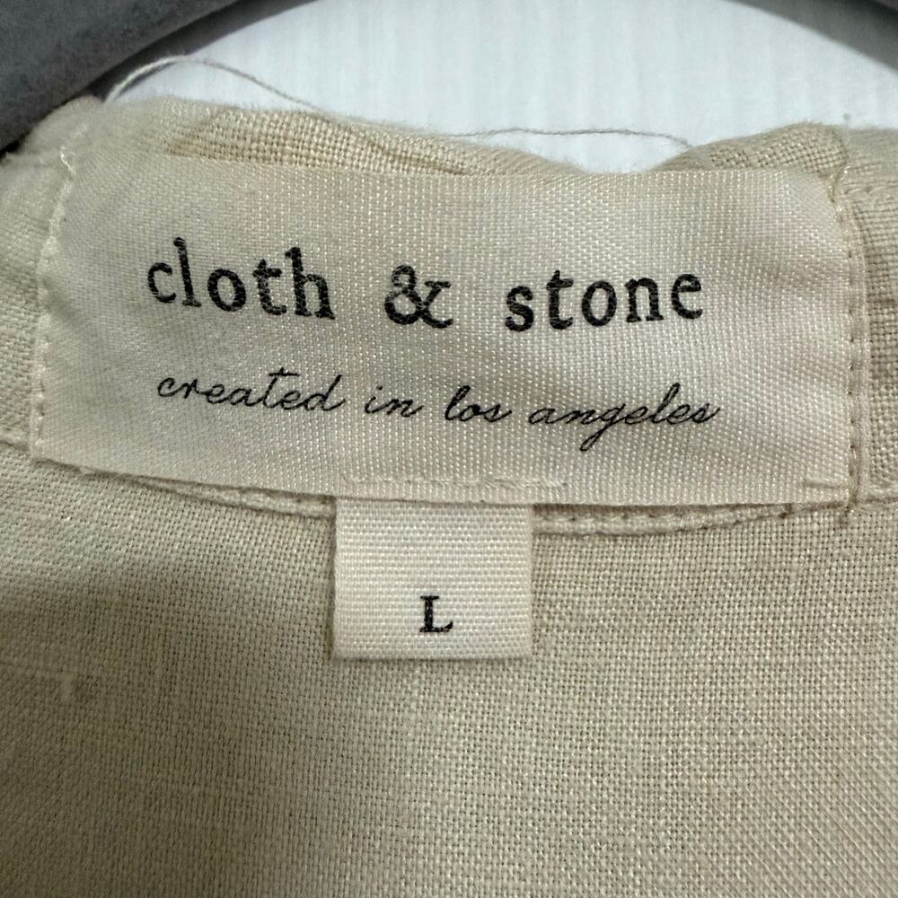 Anthropologie Cloth & Stone Women's Linen Utility Romper Size Large - Picture 7 of 12